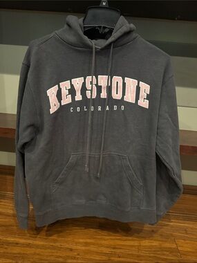 Keystone Colorado Pullover Hoodie - Charcoal with Pink Logo